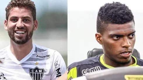 Gabriel e Jemerson lado a lado: A saída de um, fará a ponte para a chegada de outro - Montagem: fotos de Pedro Souza e Bruno Cantini / Clube Atlético Mineiro