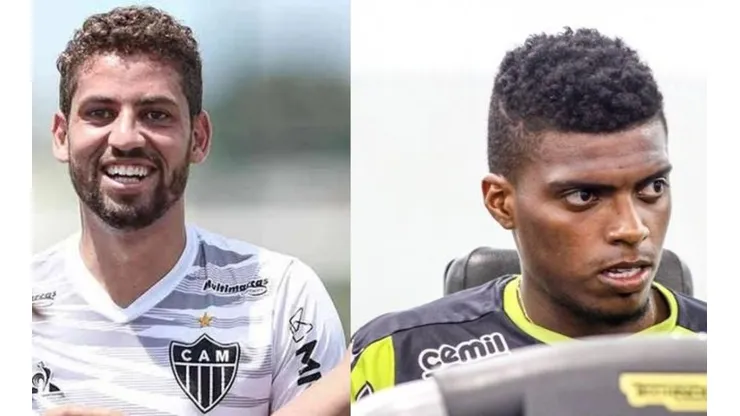 Gabriel e Jemerson lado a lado: A saída de um, fará a ponte para a chegada de outro - Montagem: fotos de Pedro Souza e Bruno Cantini / Clube Atlético Mineiro