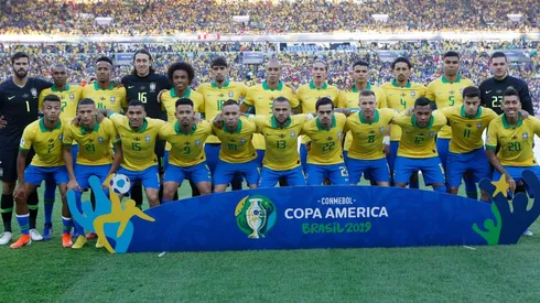 Seleção brasileira perfilada antes da final da Copa América de 2019 (Foto: Getty Images)