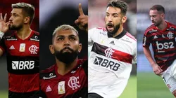 Foto: (Photo by Buda Mendes/Getty Images) Gabigol / (Photo by Wagner Meier/Getty Images) Arrascaeta / (Photo by Manuel Velasquez/Getty Images) Everton Ribeiro / (Photo by Silvio Avila/Getty images) Isla