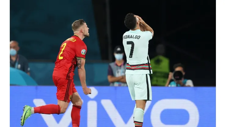 Portugal, de Cristiano Ronaldo, é eliminado pela Bélgica nas oitavas de final da Eurocopa. (Foto: Getty Images)