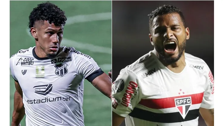 Ceará e São Paulo se enfrentam neste domingo (Foto: Heber Gomes/AGIF e Getty Images)
