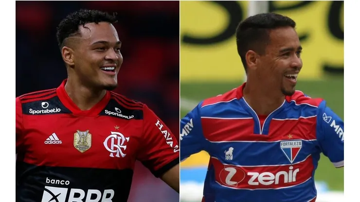 Flamengo e Fortaleza se enfrentam nesta quarta-feira (Foto: Getty Images e Fernando Moreno/AGIF)