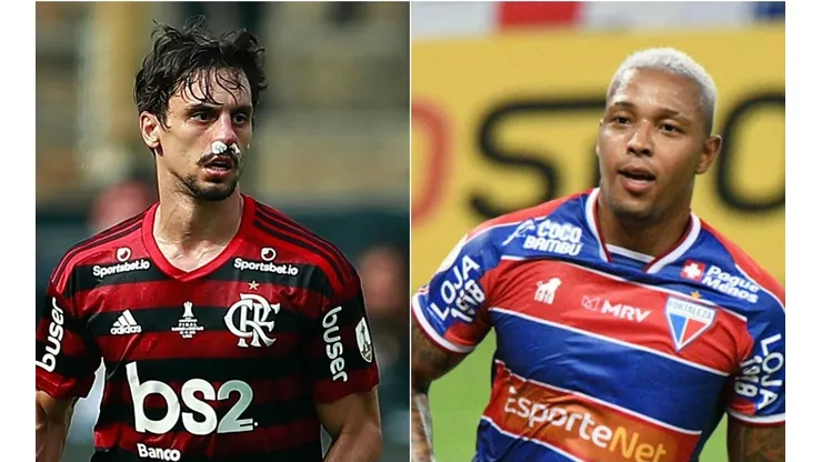Flamengo e Fortaleza se enfrentam nesta quarta-feira (Foto: Getty Images e Kely Pereira/AGIF)
