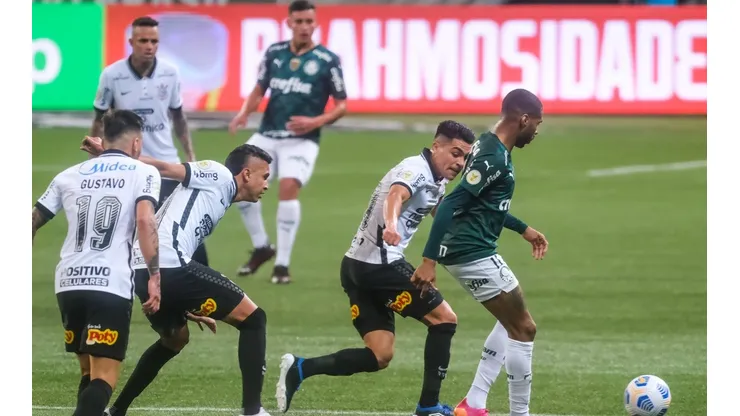 Palmeiras e Corinthians empataram em 1 a 1 (Foto: Marcello Zambrana/AGIF)