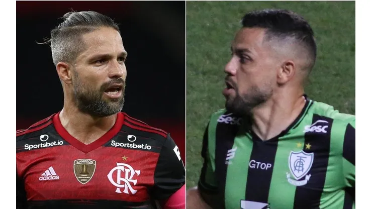 Flamengo e América-MG se enfrentam neste domingo (Foto: Getty Images e Fernando Moreno/AGIF)