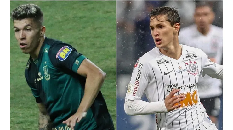 América-MG e Corinthians se enfrentam neste domingo (Foto: Fernando Moreno/AGIF e Getty Images)