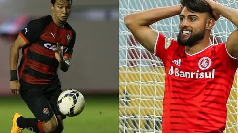 Vitória x Internacional se encaram hoje, pela Copa do Brasil. Foto 1: Felipe Oliveira/Getty Images - Foto 2: Pedro H. Tesch/AGIF