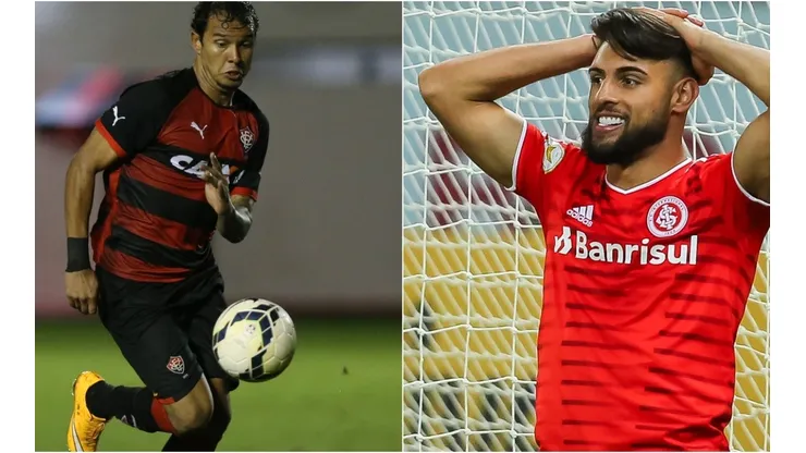 Vitória x Internacional se encaram hoje, pela Copa do Brasil. Foto 1: Felipe Oliveira/Getty Images - Foto 2: Pedro H. Tesch/AGIF