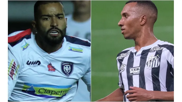 Cianorte x Santos entram em campo hoje (01), no Paraná, pela Copa do Brasil 2021. Foto 1: Joao Vitor Rezende Borba/AGIF - Foto 2: Marcello Zambrana/AGIF