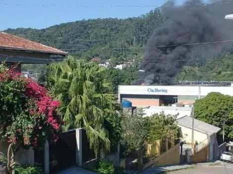 Fábrica da Hering sofre incêndio em Blumenau