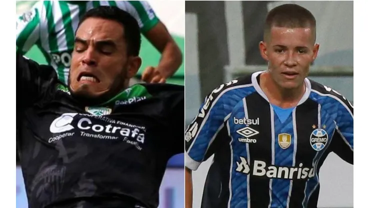 La Equidad e Grêmio se enfrentam na noite desta quinta-feira (Foto: Reprodução/Twitter e Maxi Franzoi/AGIF)