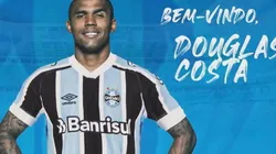 Douglas Costa foi oficialmente anunciado - Foto: Reprodução/Grêmio TV.