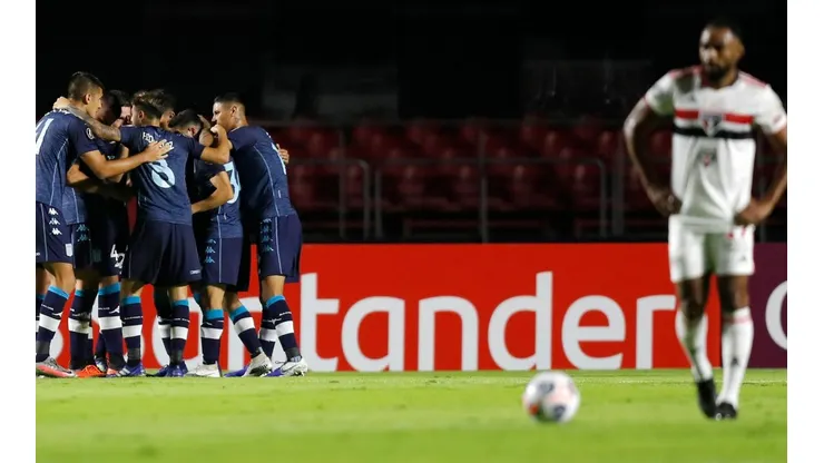 Novillo marcou o gol da vitória do Racing sobre o São Paulo (Foto: Getty Images)