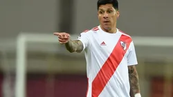 Enzo Perez deve atuar no gol mesmo lesionado para o River Plate completar 11 jogadores em campo pela Libertadores. (Foto: Getty Images)