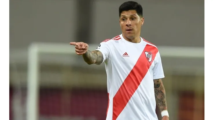 Enzo Perez deve atuar no gol mesmo lesionado para o River Plate completar 11 jogadores em campo pela Libertadores. (Foto: Getty Images)