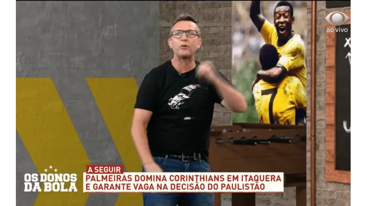 Neto criticou fortemente o desempenho do Corinthians diante do Palmeiras (Foto: Reprodução/YouTube)