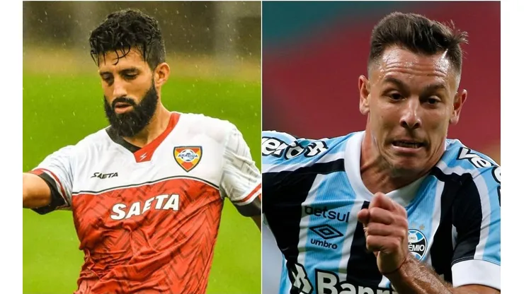Aragua e Grêmio se enfrentam nesta quinta-feira (Foto: Reprodução/Twitter e Getty Images)