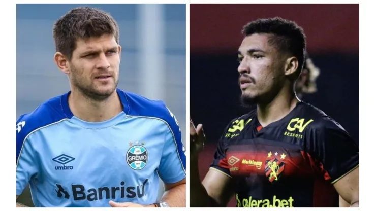 Montagem: fotos de Divulgação Lucas Uebel/Grêmio e Anderson Stevens/Sport