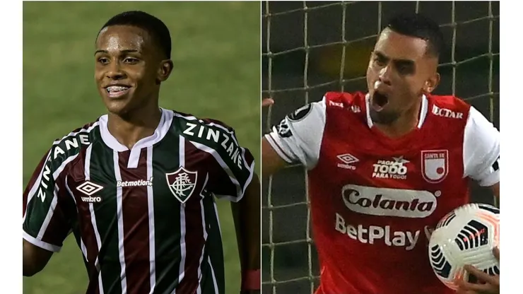 Kayky e Giraldo são duas armas das equipes (Foto: Thiago Ribeiro/AGIF e Getty Images)