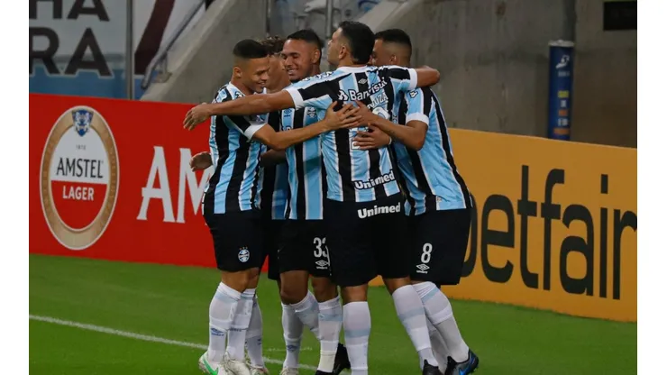 O Grêmio passeou na primeira etapa diante do Aragua (Foto: Maxi Franzoi/AGIF)