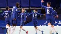 Jogadores do Chelsea comemoram o gol de Timo Werner (Foto: Getty Images)