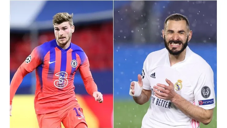 Werner e Benzema são os dois homens-gol das equipes (Foto: Getty Images)