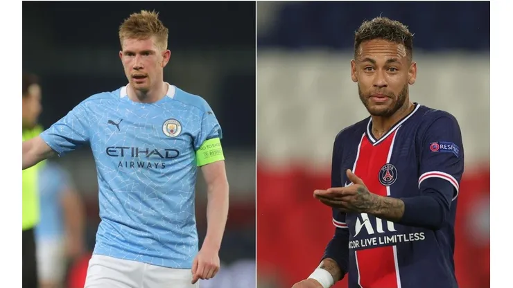 Dos pés de De Bruyne e Neymar vêm as esperanças das equipes (Foto: Getty Images)