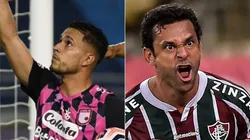 Independiente Santa Fe e Fluminense se enfrentam nesta quarta-feira (Foto: Reprodução/Twitter e Agif)