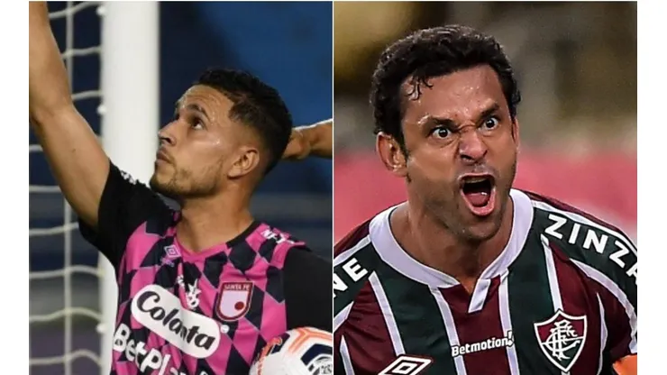 Independiente Santa Fe e Fluminense se enfrentam nesta quarta-feira (Foto: Reprodução/Twitter e Agif)