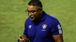 Treinador concedeu entrevista coletiva após a vitória sobre o Botafogo (Foto: Thiago Ribeiro/AGIF)
