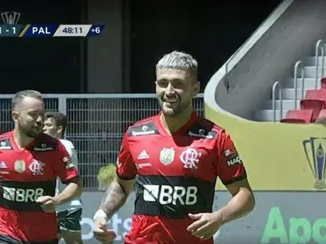 Vídeo: Arrascaeta faz 2 x 1 para o Flamengo na decisão da Supercopa do Brasil contra o Palmeiras