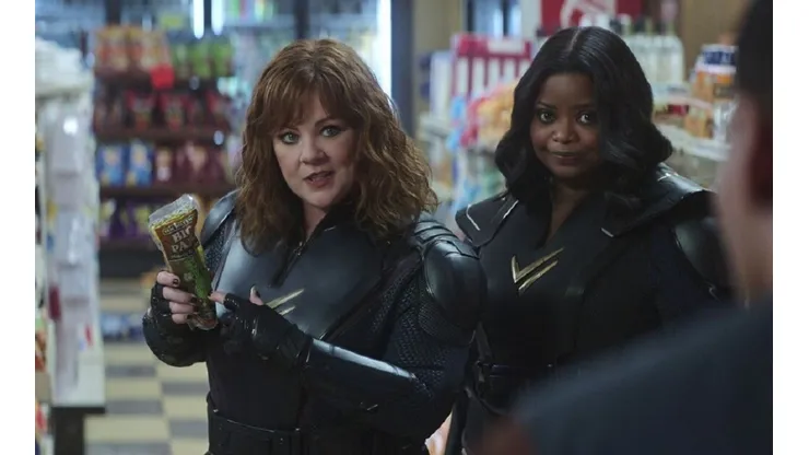 Melissa McCarthy e Octavia Spencer em cena de "Esquadrão Trovão"