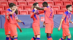 Jogadores comemoram o gol de Chilwell (Foto: Getty Images)