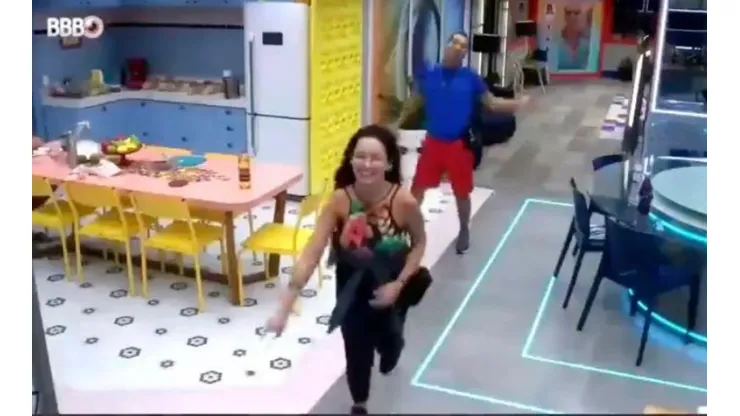 Gilberto e Juliette são torcedores do Leão (Foto: Reprodução/Globoplay)