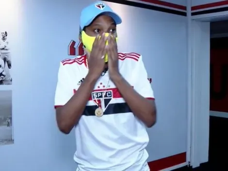 Visita ao Morumbi e provocação ao Palmeiras fazem Lucas Penteado explodir na web