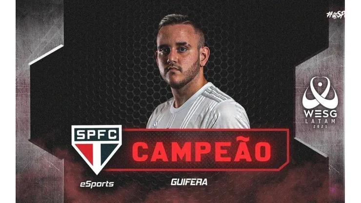 GuiFera foi campeão pelo São Paulo (Foto: Reprodução/Twitter/@SaoPauloFCGG)