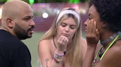 Projota, Viih Tube e Lumena conversam na área externa da casa