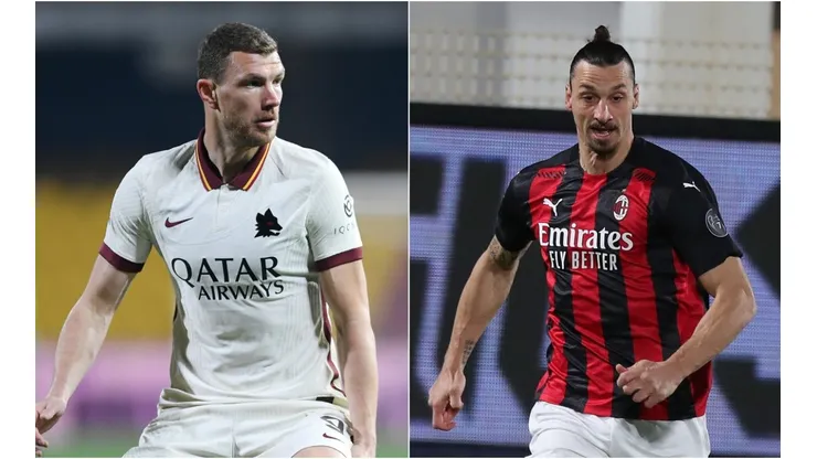 Dzeko e Ibrahimovic são os artilheiros da Roma e do Milan (Foto: Getty Images)