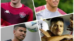 Montagem de fotos de Divulgação de Botafogo/Botafogo-SP/Vitória e São Paulo
