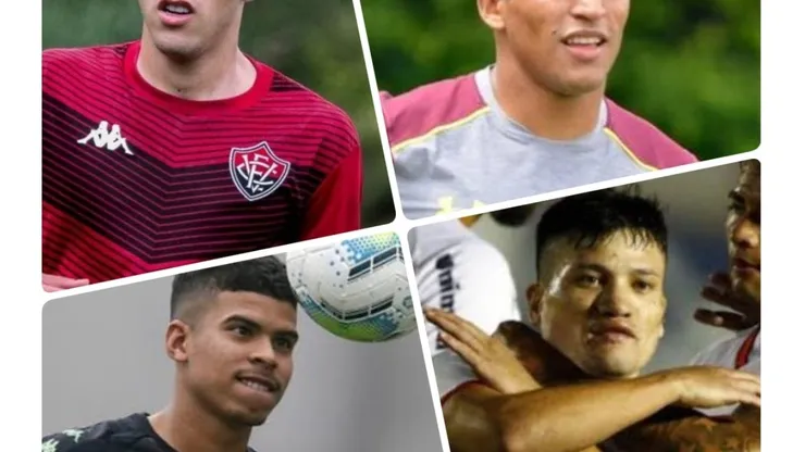 Montagem de fotos de Divulgação de Botafogo/Botafogo-SP/Vitória e São Paulo