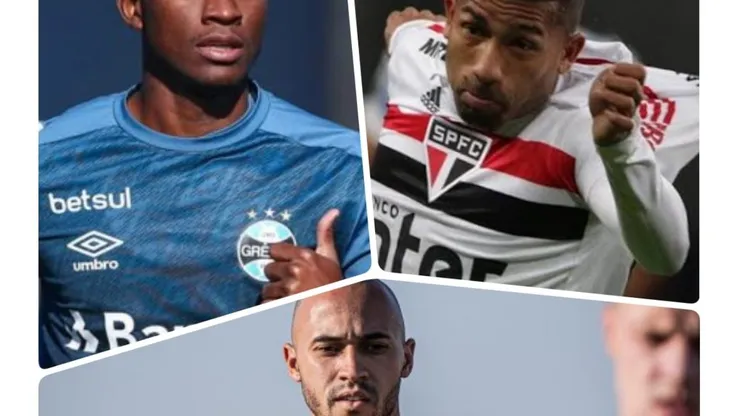 Montagem: fotos de Rubens Chiri/São Paulo/Heber Gomes/ACG/Lucas Uebel/Grêmio