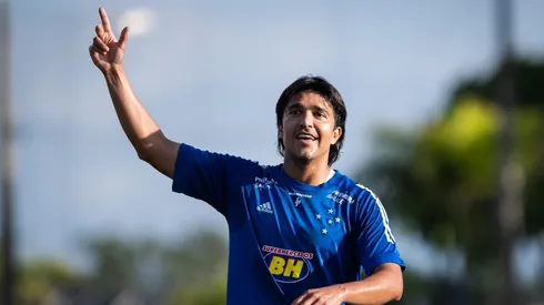Moreno durante treinamento na Raposa — Foto: Bruno Haddad/ Cruzeiro