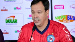 Dado rasgou elogios ao atleta. Felipe Oliveira/Divulgação/EC Bahia