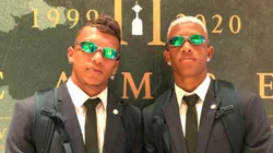 Trajes sob medida para o embarque (Crédito: reprodução do Twitter do Palmeiras)