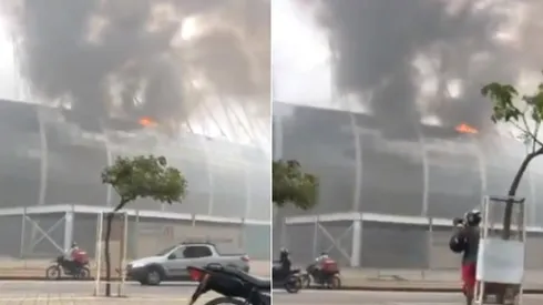 Incêndio começou em uma cabine de rádio da Arena Castelão, em Fortaleza