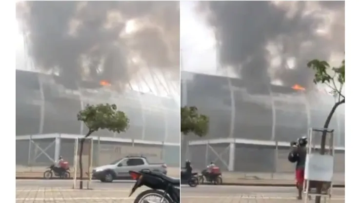 Incêndio começou em uma cabine de rádio da Arena Castelão, em Fortaleza