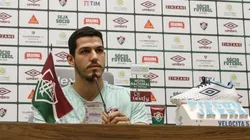 Nino concedeu entrevista no Tricolor. LUCAS MERÇON / FLUMINENSE F.C