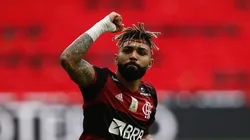 Gabigol comemorando gol pelo Mengão — Foto: Getty Images