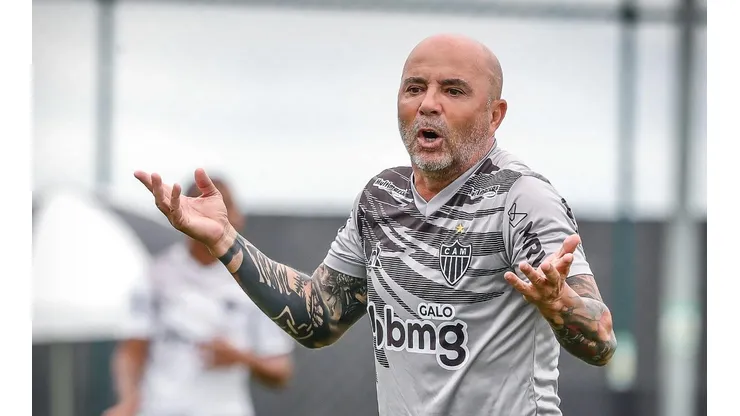 Sampaoli tem moral no Galão da Massa — Foto: Bruno Cantini / Agência Galo / Atlético